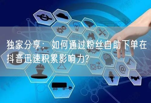 独家分享：如何通过粉丝自助下单在抖音迅速积累影响力?